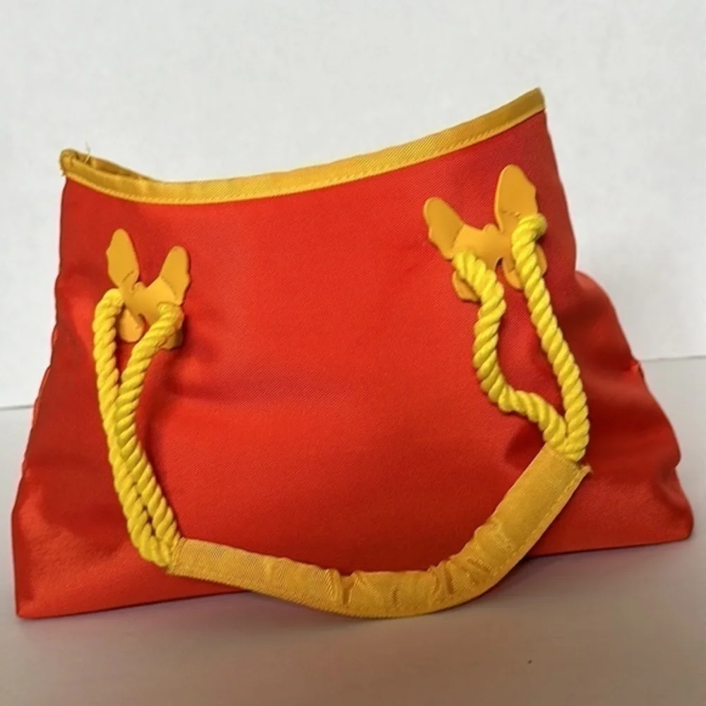 Escada Orange + Yellow Butterfly Retro bag